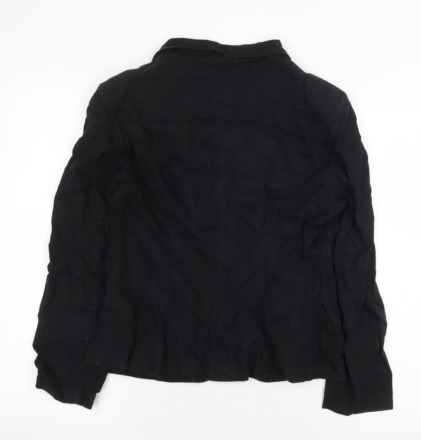 Peacocks Womens Black Jacket Size 14 Button