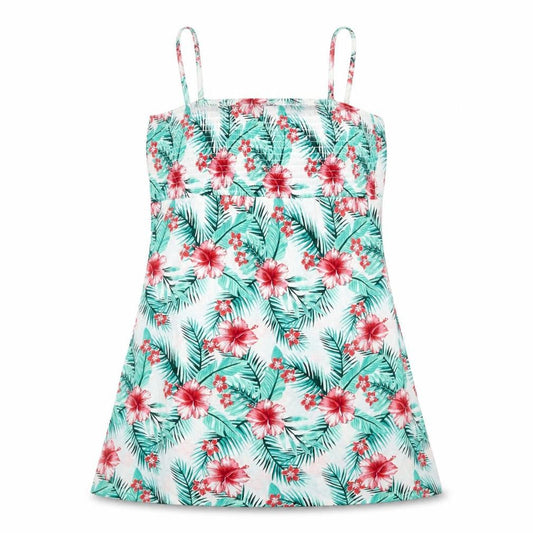 B.You Womens Green Floral Polyester Basic Tank Size 2XS Square Neck