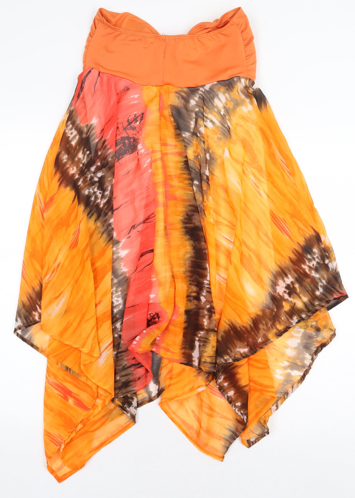Jots Womens Orange Geometric Polyester Tank Dress Size S Sweetheart Pullover