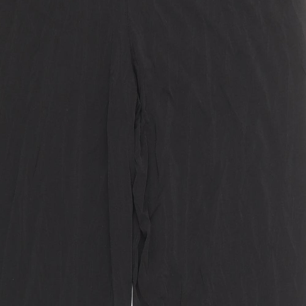 Marks and Spencer Womens Black Viscose Trousers Size 12 Regular