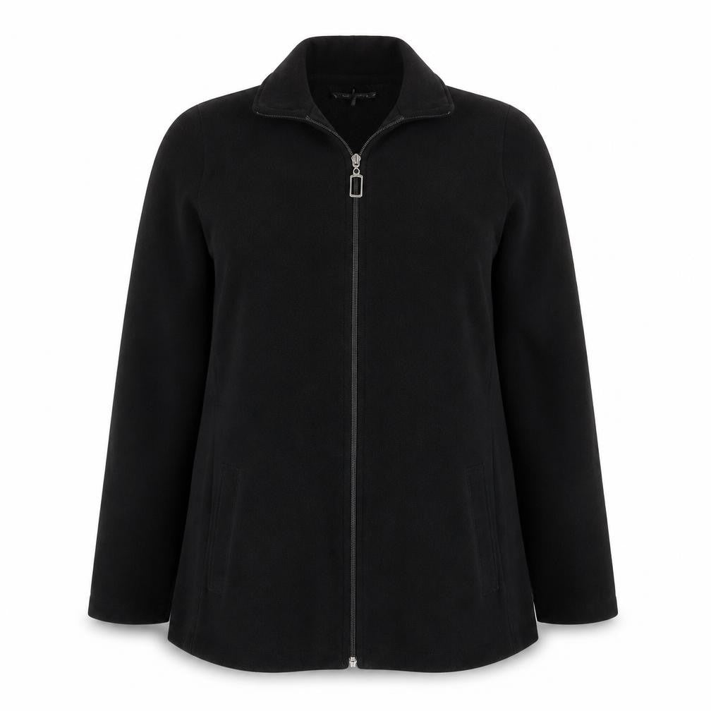 Delswa Womens Black Jacket Size 12 Zip