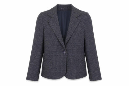 EWM Womens Blue Viscose Jacket Blazer Size 14