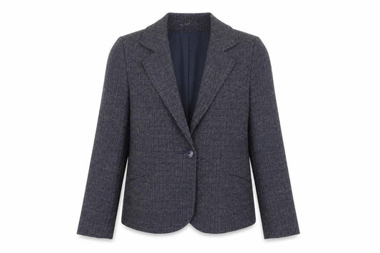 EWM Womens Blue Viscose Jacket Blazer Size 14