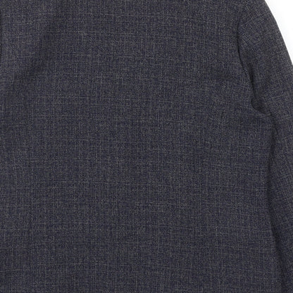 EWM Womens Blue Viscose Jacket Blazer Size 14