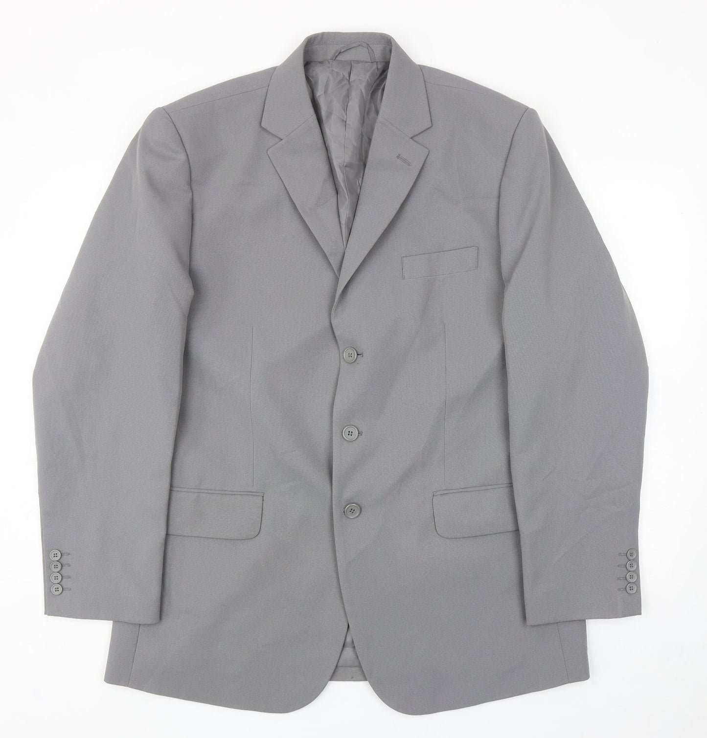 Jolliman Mens Grey Polyester Jacket Suit Jacket Size 42