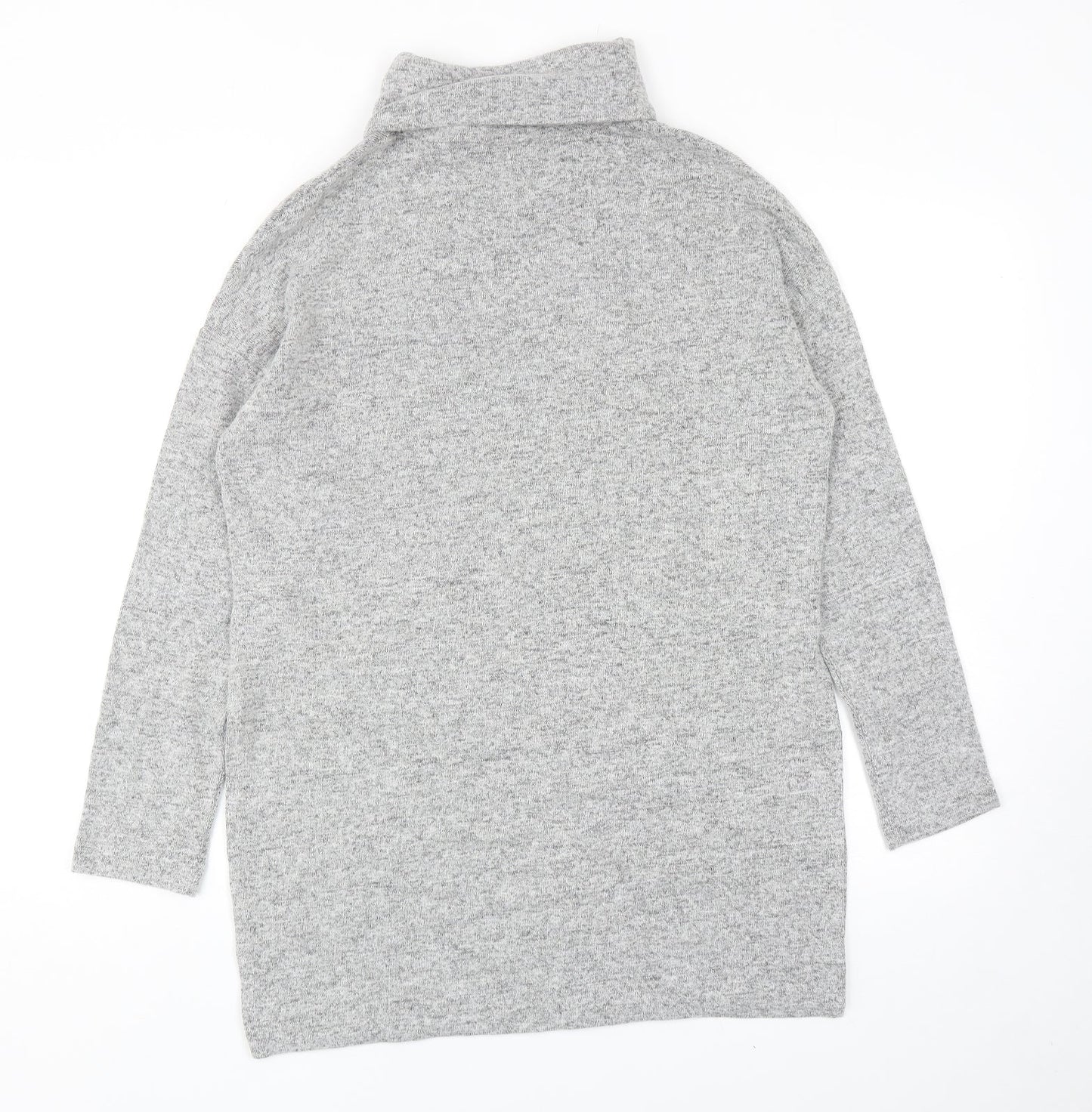 H&M Womens Grey Roll Neck Polyester Pullover Jumper Size XS
