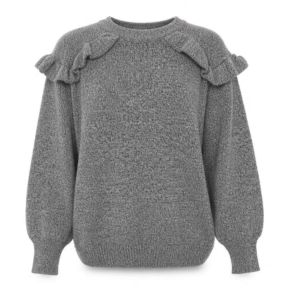 b.young Womens Grey Round Neck Viscose Pullover Jumper Size S