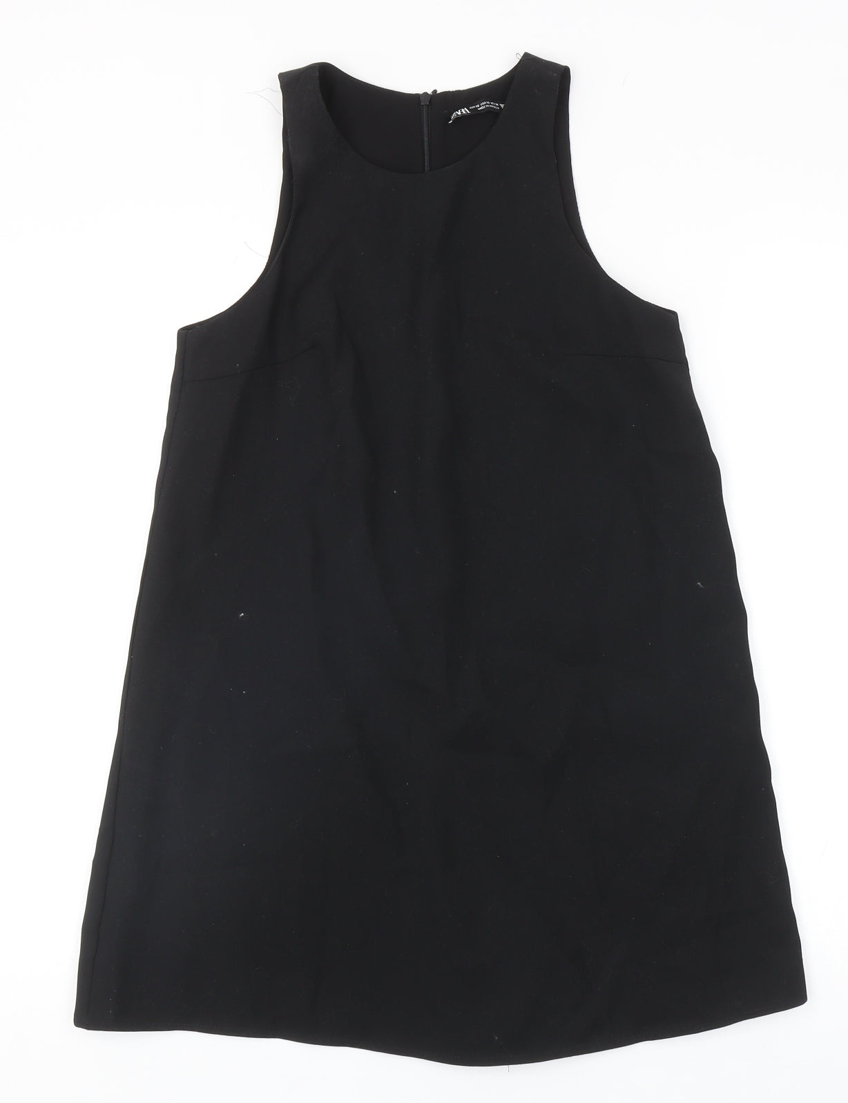 Zara Womens Black Polyester Playsuit One-Piece Size XS Zip