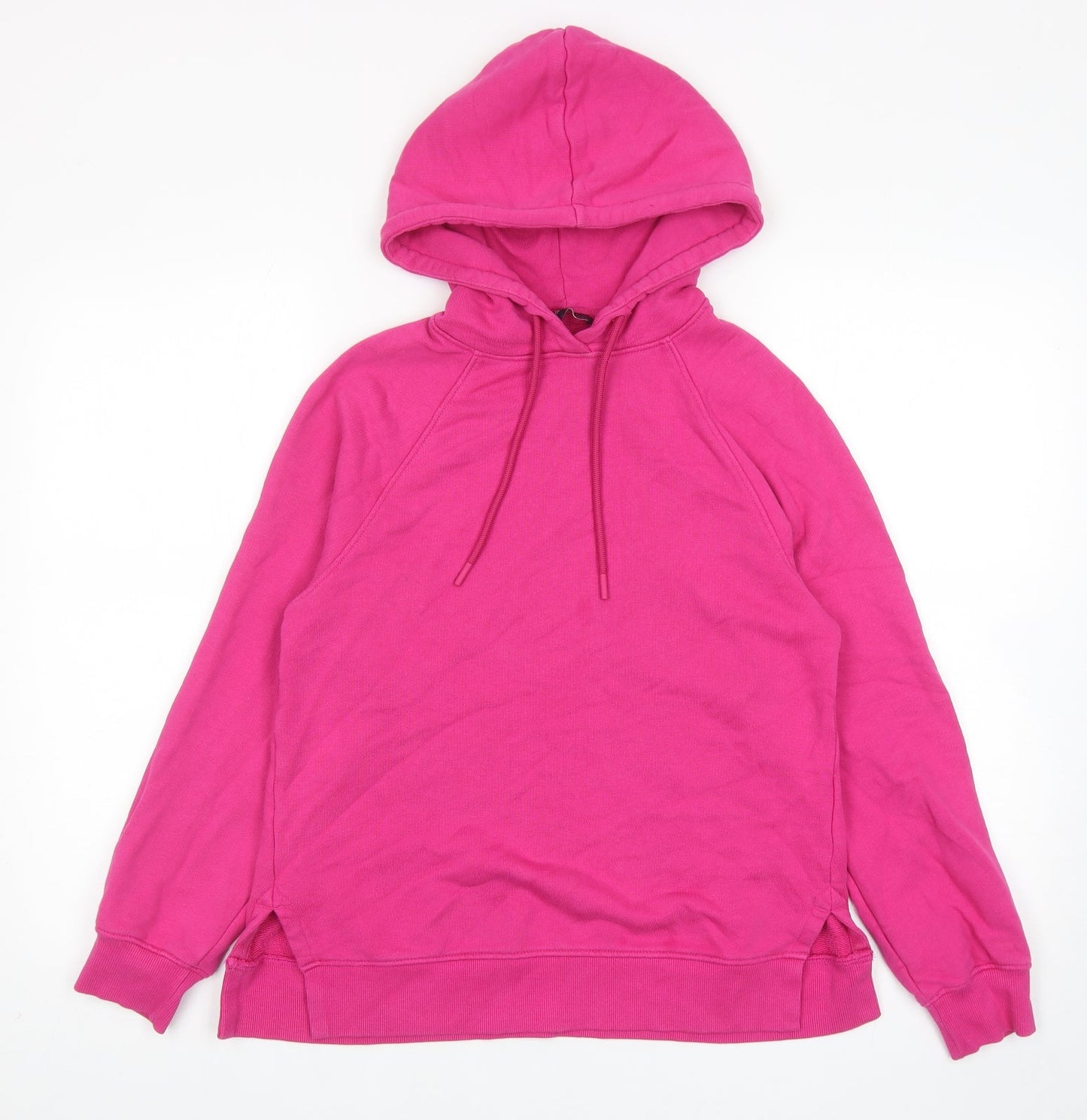 Marks and Spencer Womens Pink Cotton Pullover Hoodie Size 6 Pullover