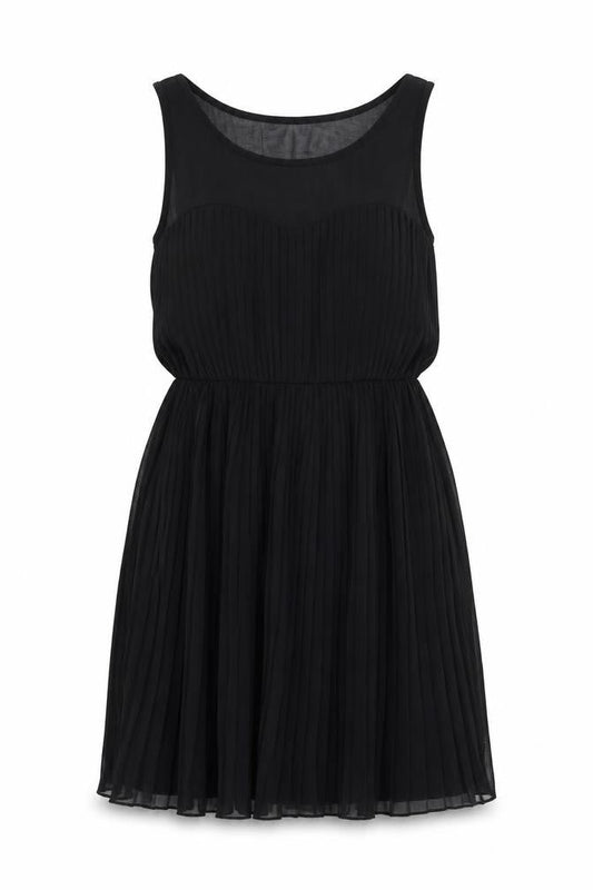Miso Womens Black Polyester Tank Dress Size 10 Boat Neck Zip