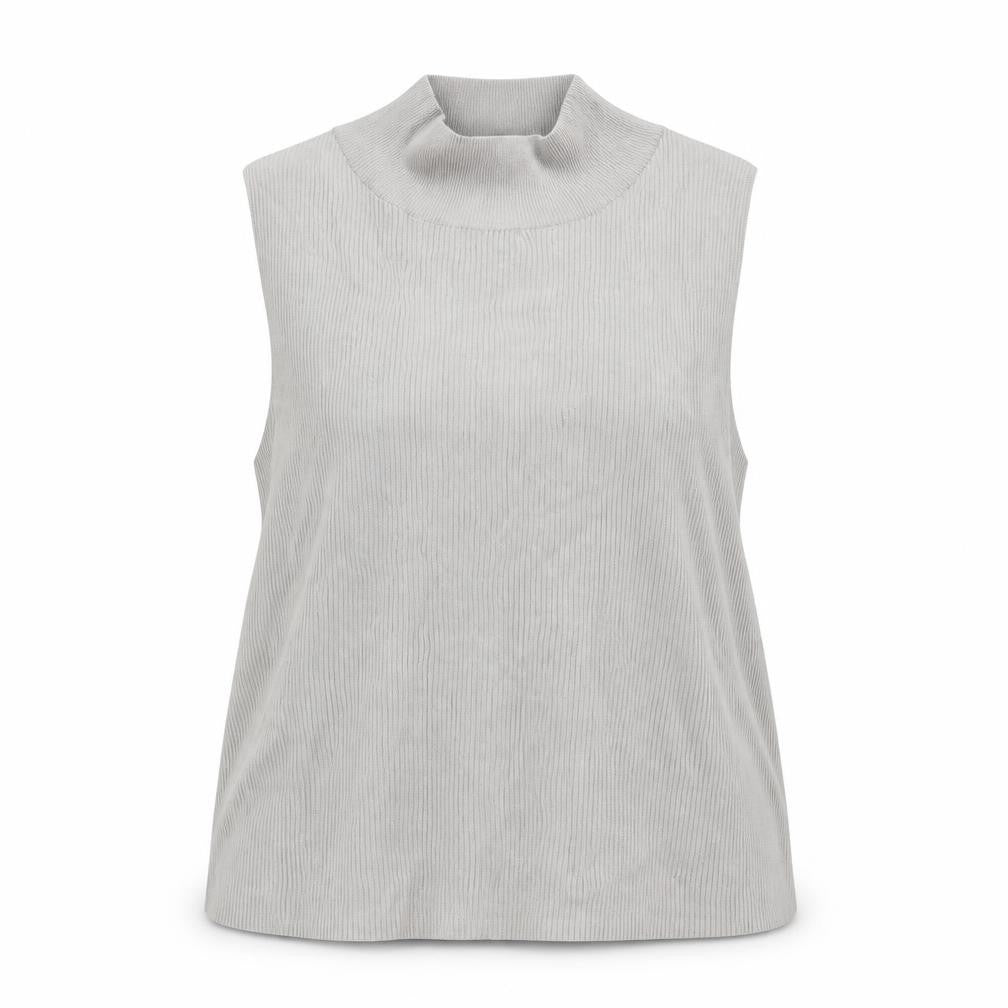Topshop Womens Grey Viscose Basic Tank Size L High Neck
