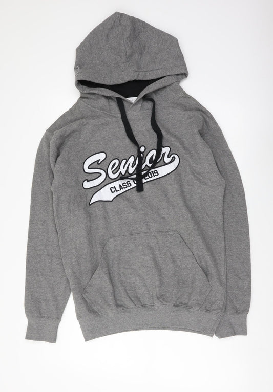 Jostens Mens Grey Cotton Pullover Hoodie Size S - Senior Class