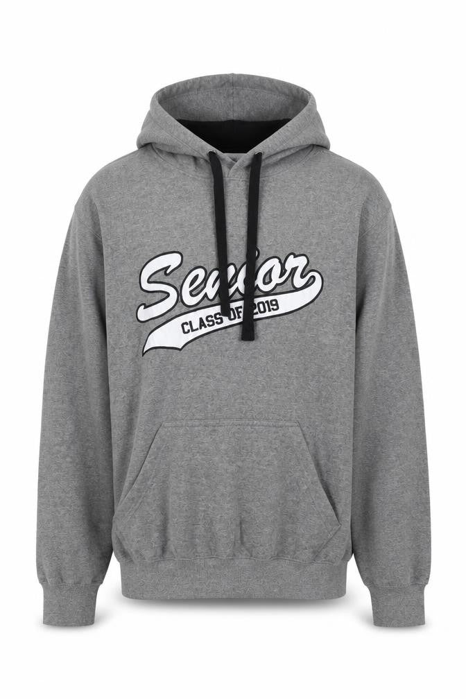 Jostens Mens Grey Cotton Pullover Hoodie Size S - Senior Class
