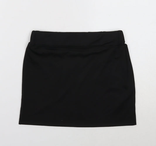 Nearskin Womens Black Polyester A-Line Skirt Size S