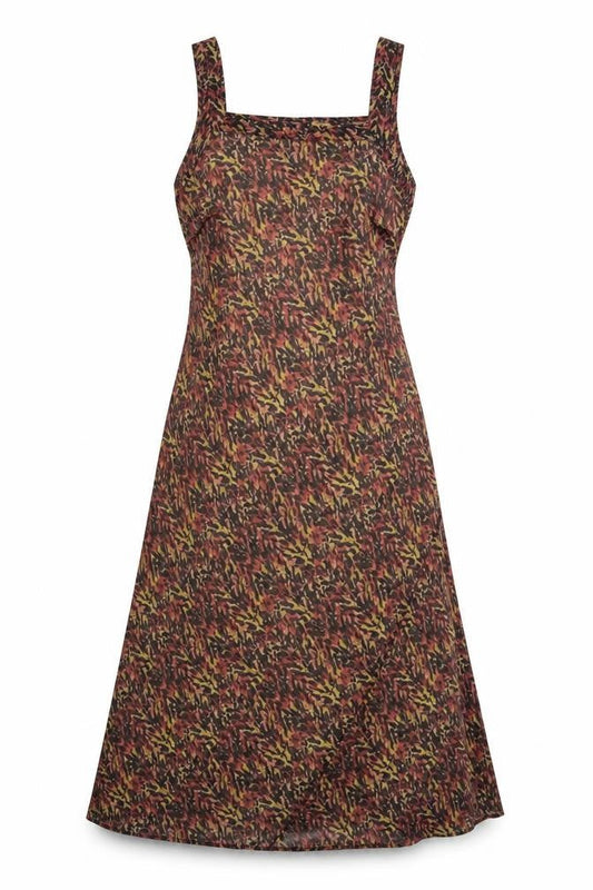 Isle Womens Multicoloured Geometric Polyester Tank Dress Size 10 Square Neck Pullover