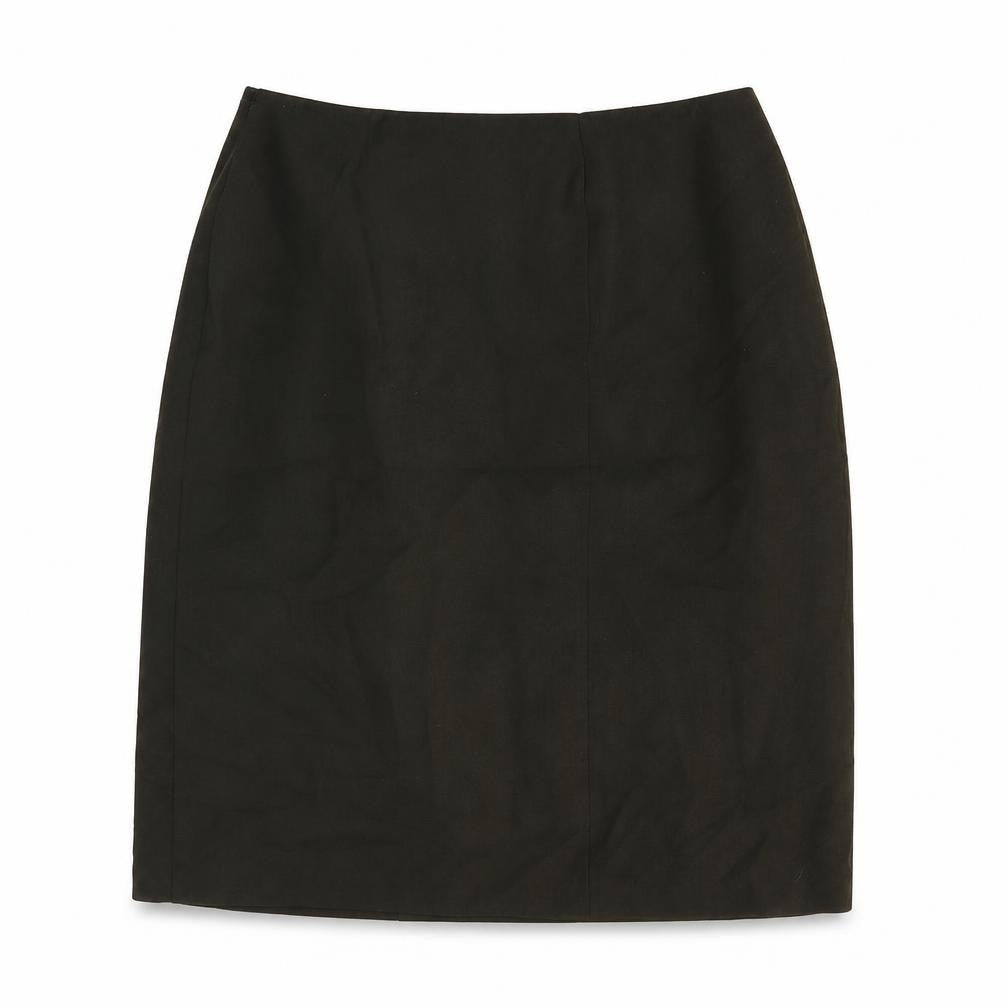 Marks & Spencer Womens Green Polyester A-Line Skirt Size 12 Zip