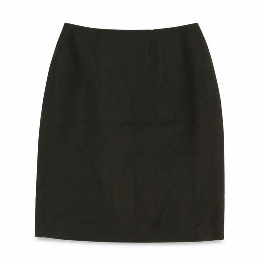 Marks & Spencer Womens Green Polyester A-Line Skirt Size 12 Zip