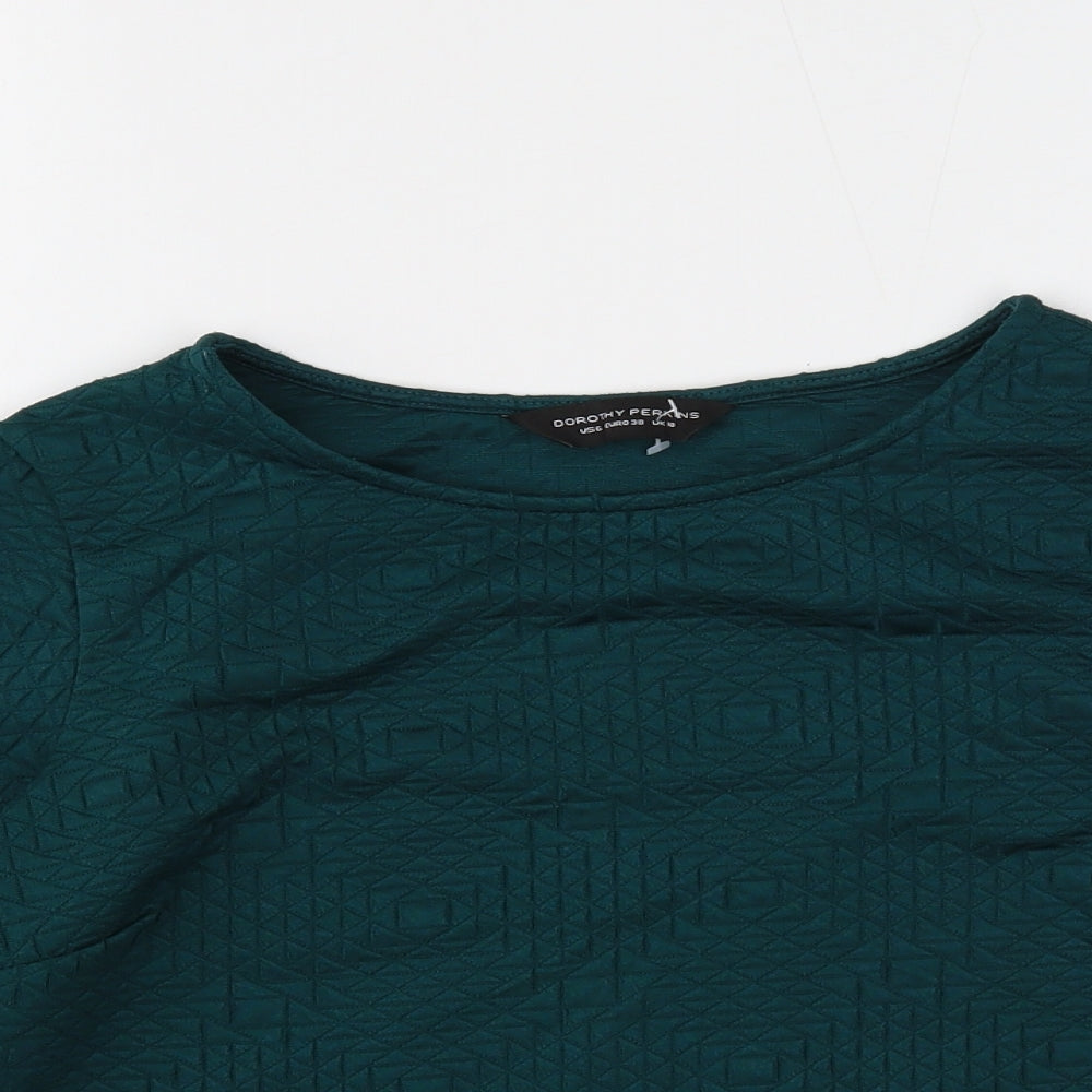 Dorothy Perkins Womens Green Polyester Pullover Sweatshirt Size 10 Pullover