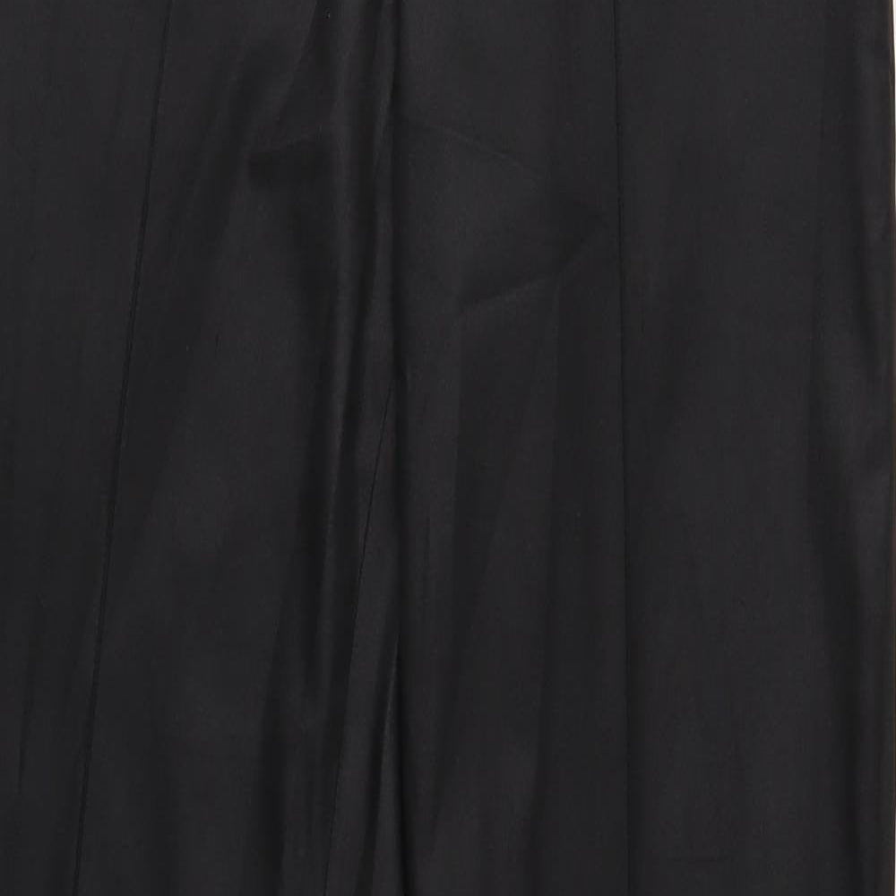 Divided Womens Black Polyester Trousers Size S Regular Zip