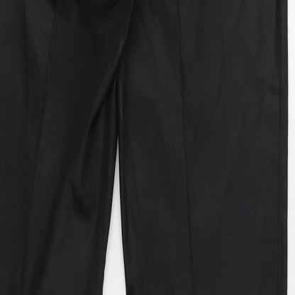 Divided Womens Black Polyester Trousers Size S Regular Zip