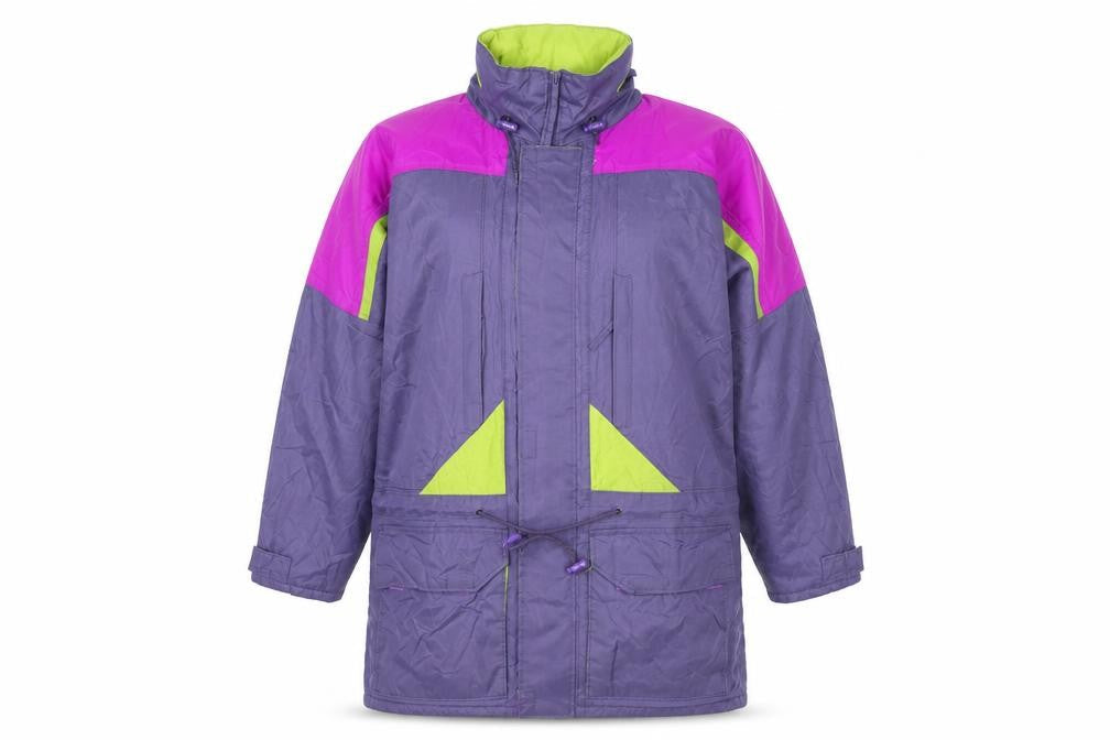 Outdoor Scene Womens Multicoloured Rain Coat Coat Size S Zip