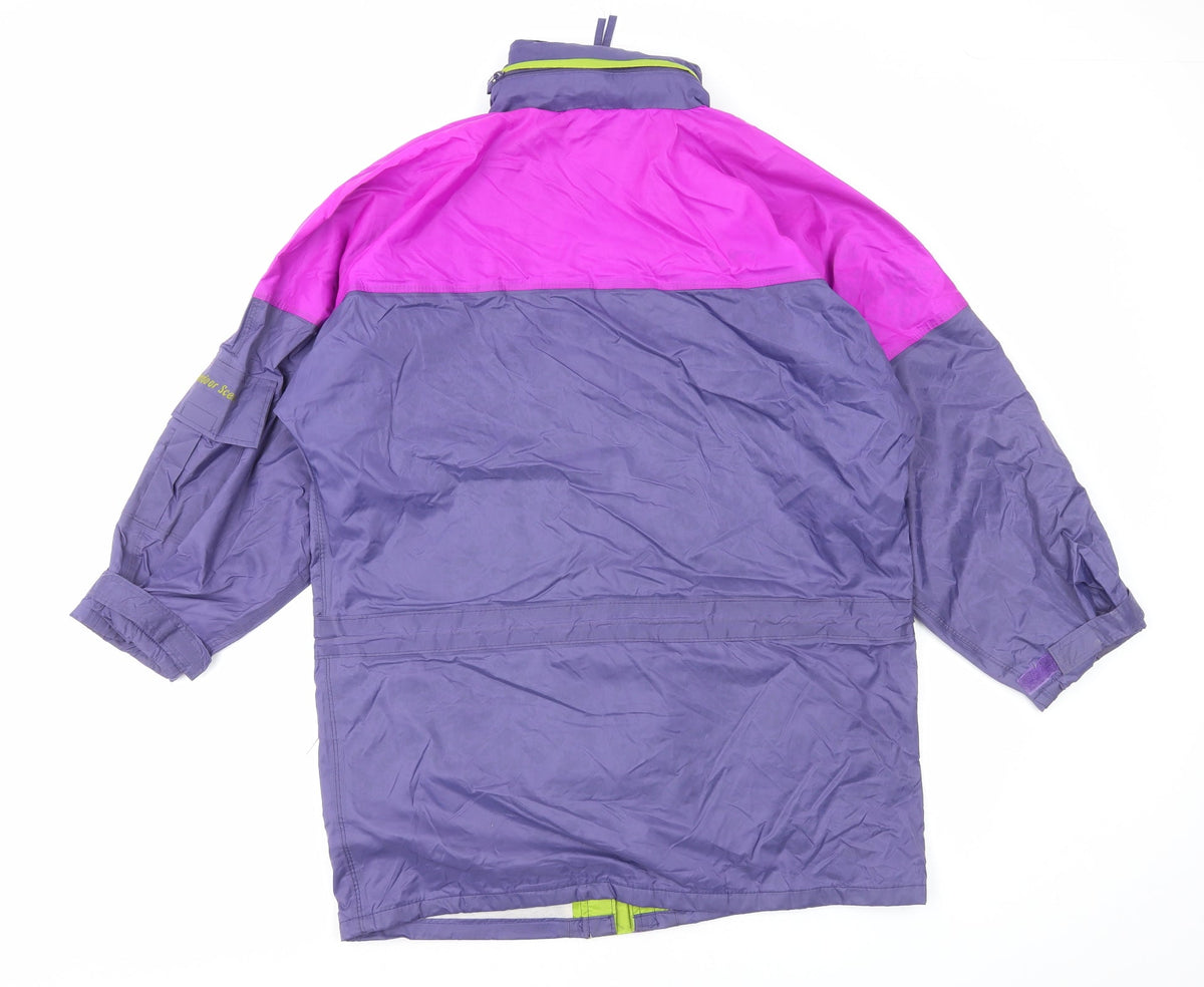 Outdoor Scene Womens Multicoloured Rain Coat Coat Size S Zip