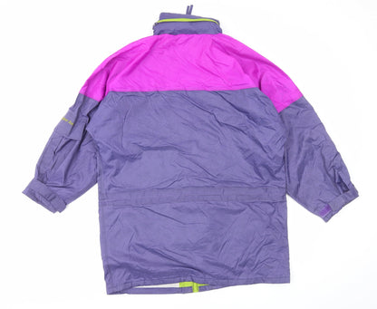 Outdoor Scene Womens Multicoloured Rain Coat Coat Size S Zip