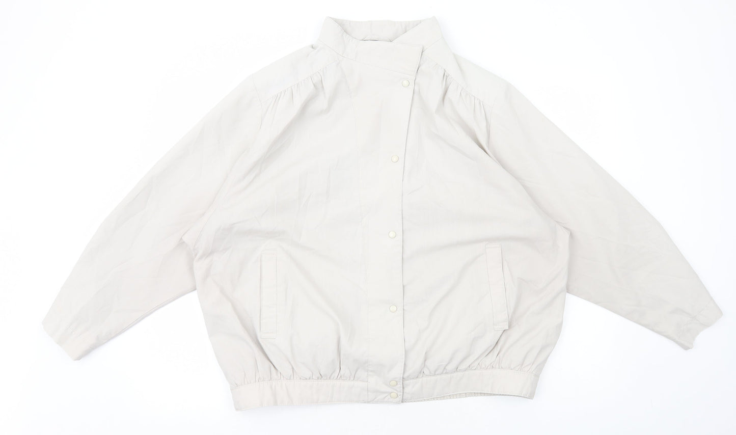 St Michaels Womens Ivory Jacket Size 16 Snap