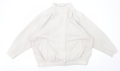 St Michael Womens Ivory Jacket Size 16 Snap