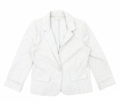 Red Herring Womens Grey Jacket Size 10 Button