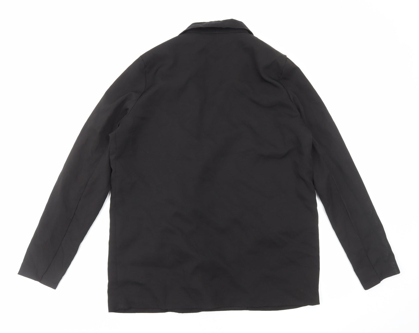 PRETTYLITTLETHING Womens Black Jacket Size 10 Button