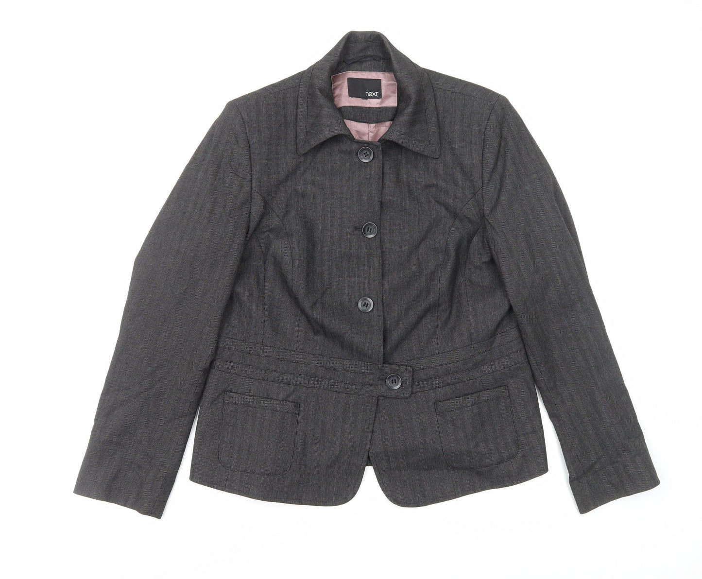 NEXT Womens Grey Jacket Size 10 Button