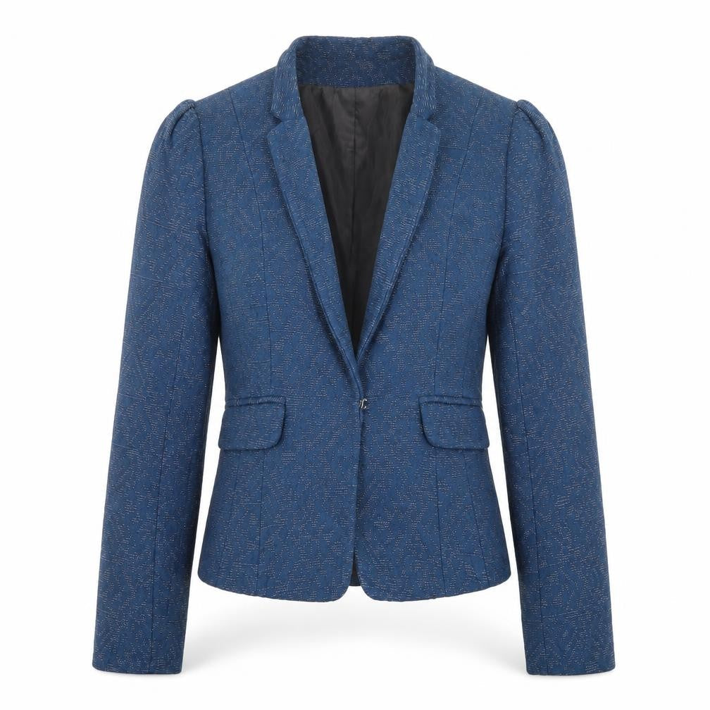 H&M Womens Blue Jacket Size 8 Hook & Eye