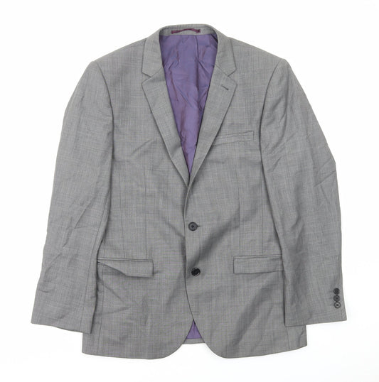 NEXT Mens Grey Polyester Jacket Suit Jacket Size M