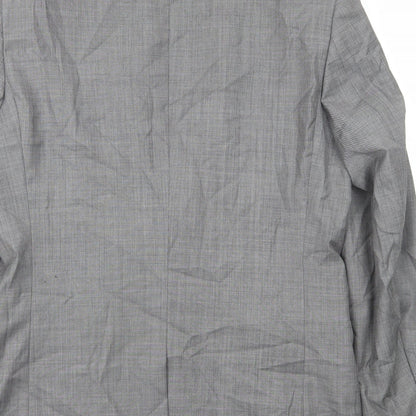 Preloved NEXT Mens Grey Polyester Jacket Suit Jacket Size M - Label
