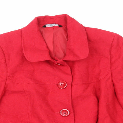 Bonmarché Womens Red Jacket Size 18 Button