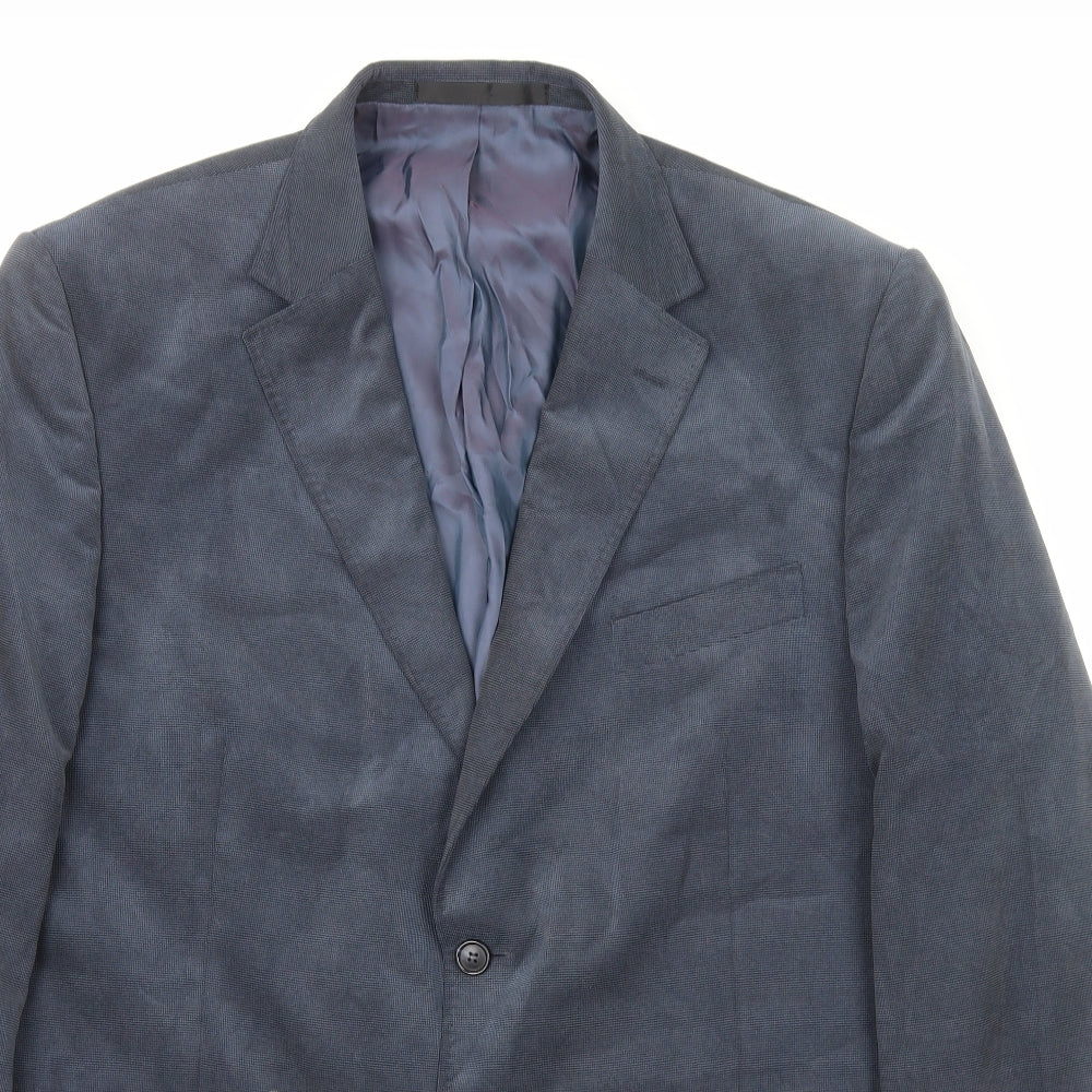 Marks and Spencer Mens Blue Polyester Jacket Blazer Size L