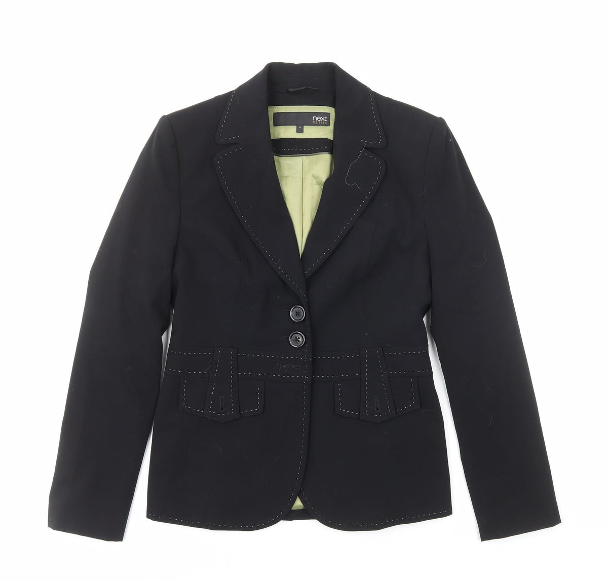 NEXT Womens Black Polyester Jacket Suit Jacket Size 6