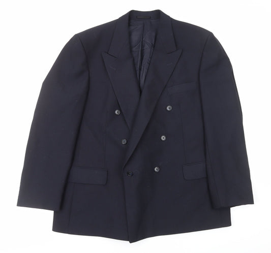 Vaughan Davies Mens Black Polyester Jacket Blazer Size 2XL