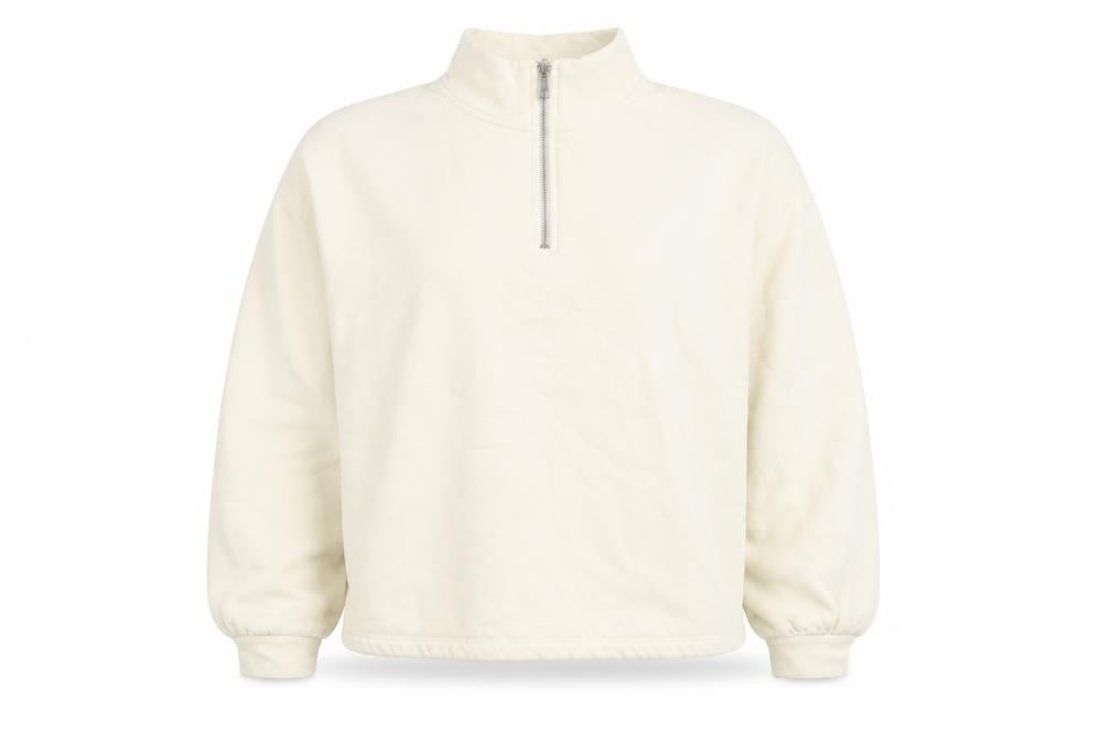 Primark Womens Ivory Cotton Pullover Sweatshirt Size 14 Pullover