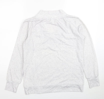 Exclusive Womens Grey V-Neck Polyester Pullover Jumper Size M