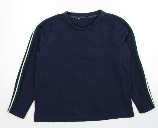 Marks and Spencer Womens Blue Cotton Pullover Sweatshirt Size 8 Pullover