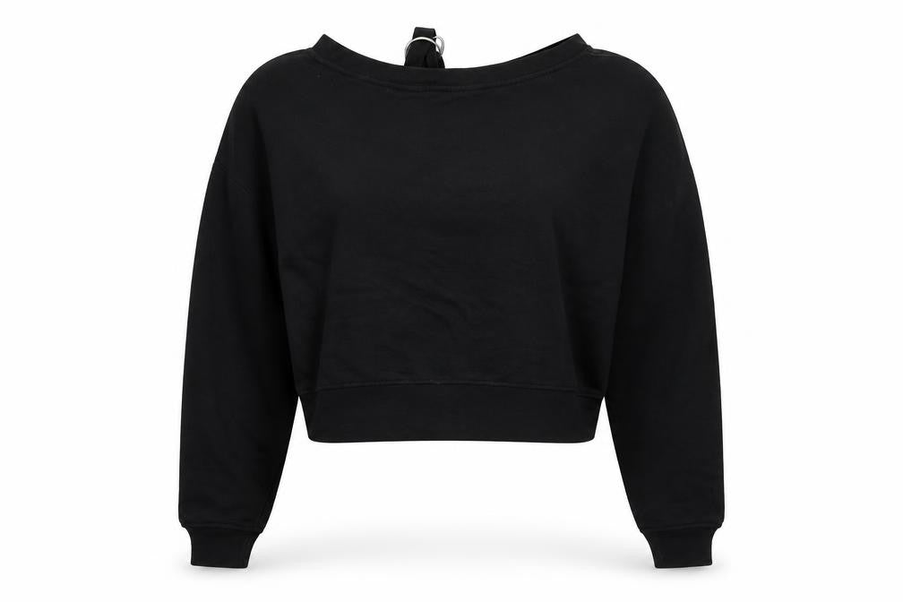 H&M Womens Black Cotton Pullover Sweatshirt Size M Pullover