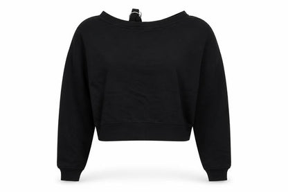 H&M Womens Black Cotton Pullover Sweatshirt Size M Pullover