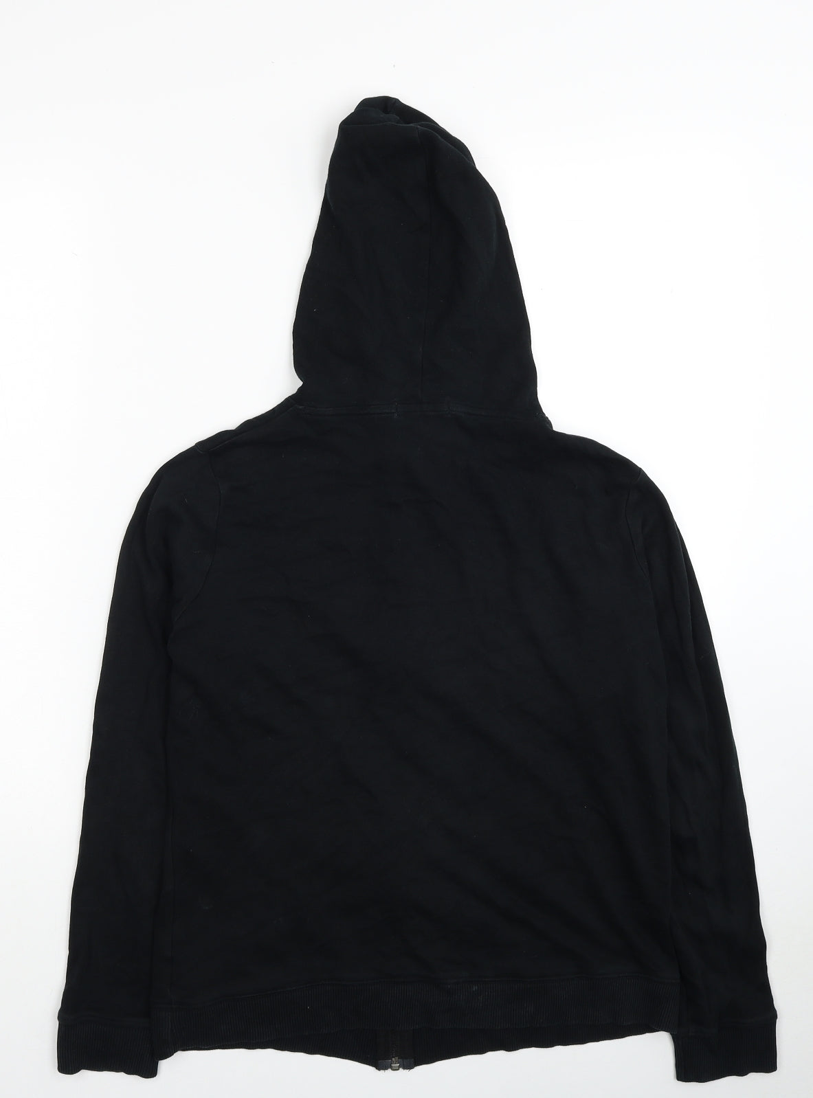 Cherokee Womens Black Cotton Full Zip Hoodie Size 14 Zip