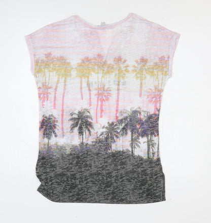 Next Womens Multicoloured Geometric Polyester Basic Tank Size 8 V-Neck - Who's Ready for Summer