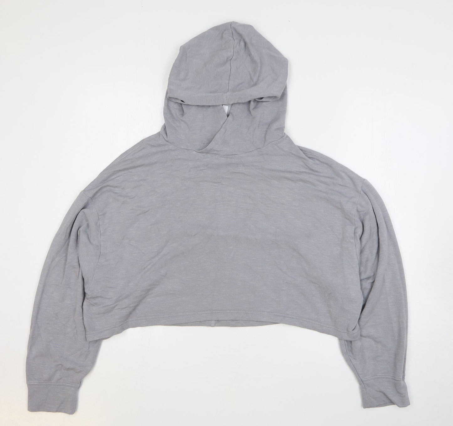 Fabletics Womens Grey Cotton Pullover Hoodie Size S Pullover - Cropped