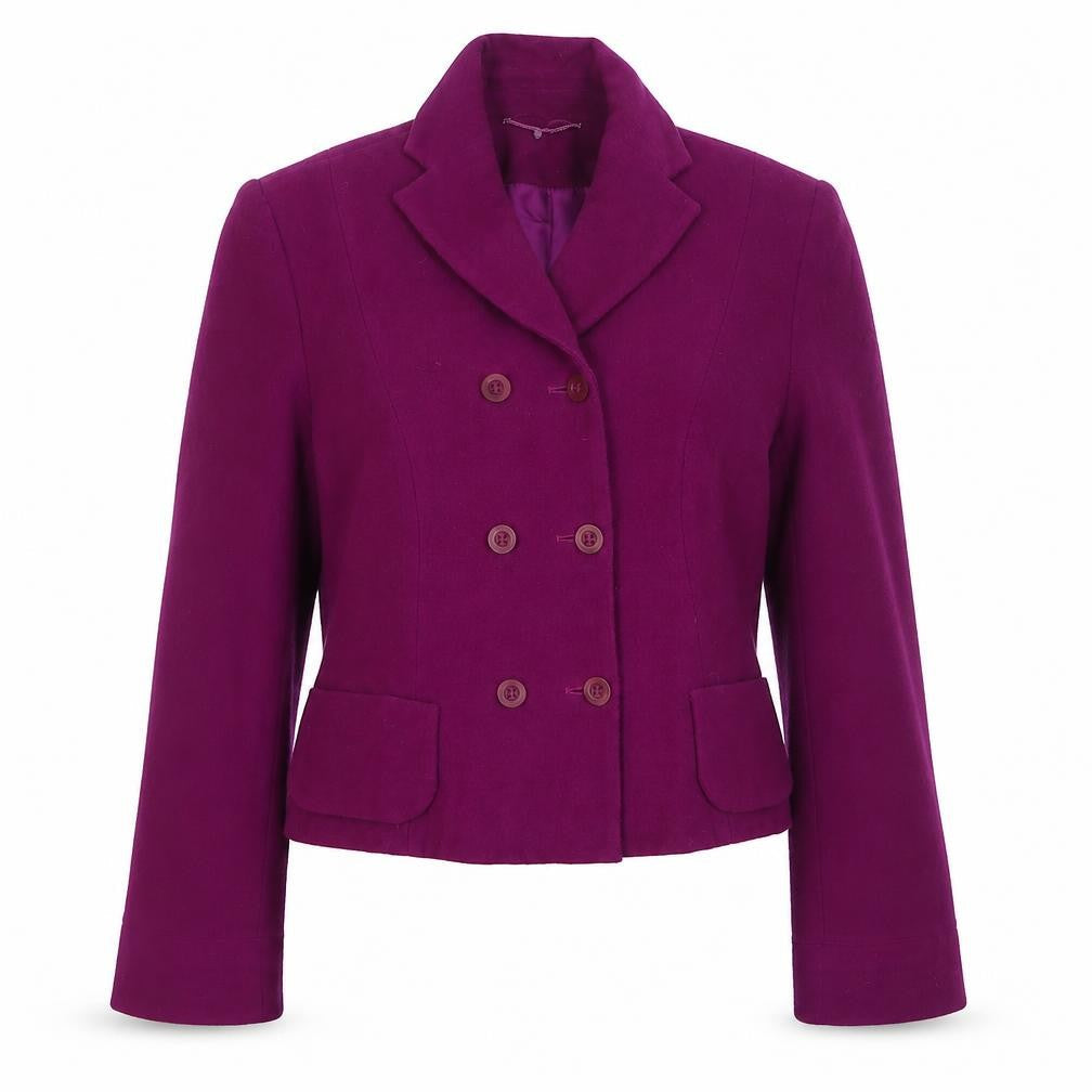 Nic Janik Womens Purple Jacket Size 10 Button