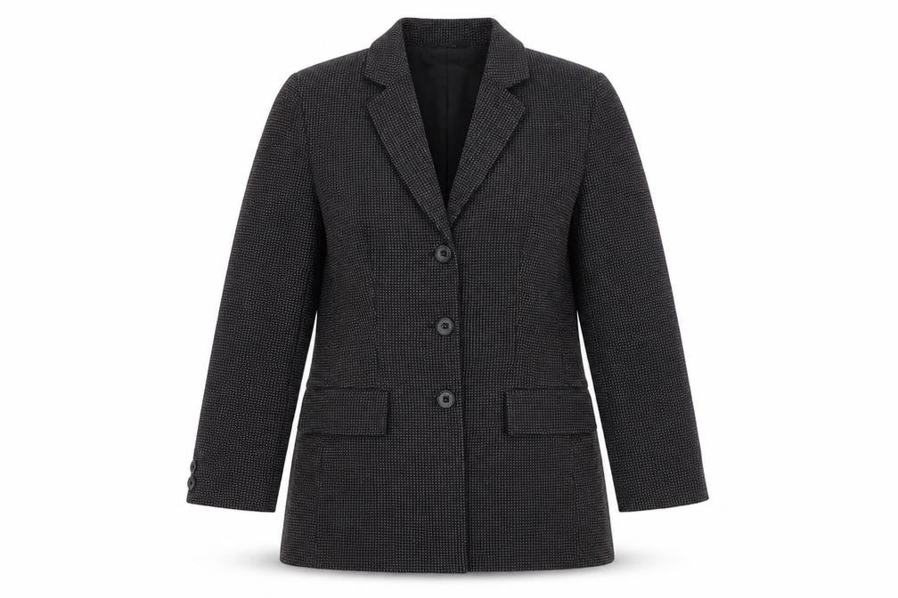 Oui Set Womens Blue Wool Jacket Suit Jacket Size 12