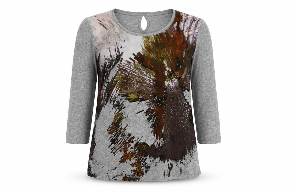 Alexara Womens Multicoloured Cotton Basic T-Shirt Size 10 Round Neck